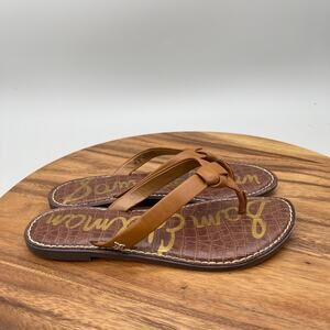 Sam Edelman Giles Sandals Womens Size 8 M Brown Leather Casual Comfort Summer